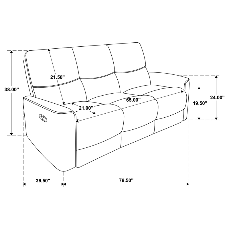 Pemberly Row 3-Piece Upholstered Chenille Reclining Sofa Set in Dark Brown