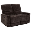 Pemberly Row 3-Piece Upholstered Chenille Reclining Sofa Set in Dark Brown