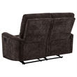 Pemberly Row 3-Piece Upholstered Chenille Reclining Sofa Set in Dark Brown