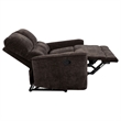 Pemberly Row 3-Piece Upholstered Chenille Reclining Sofa Set in Dark Brown