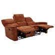 Pemberly Row 2-Piece Chenille Reclining Sofa Set in Burnt Orange