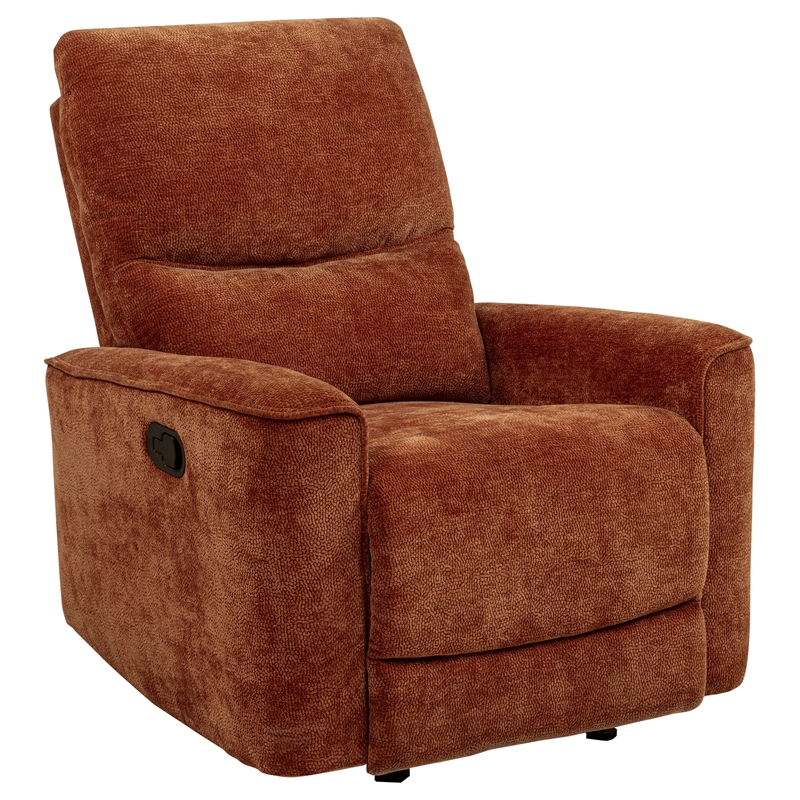 Pemberly Row 3-Piece Chenille Reclining Sofa Set in Burnt Orange