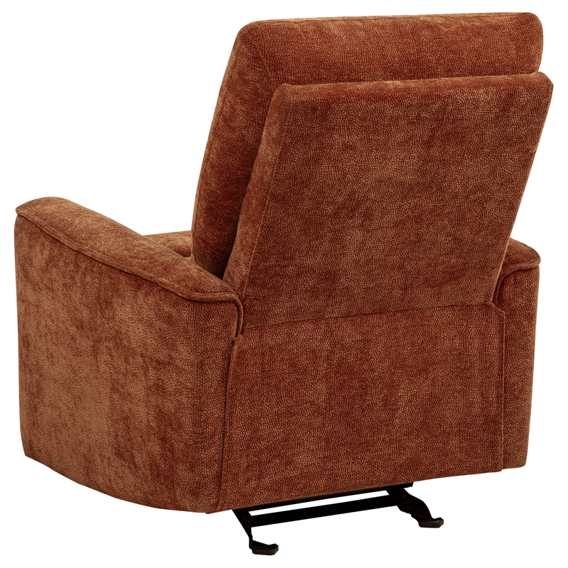 Pemberly Row 3-Piece Chenille Reclining Sofa Set in Burnt Orange
