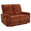 Pemberly Row 3-Piece Chenille Reclining Sofa Set in Burnt Orange