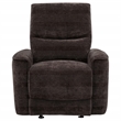 Pemberly Row Transitional Tufted Chenille Glider Recliner in Dark Brown