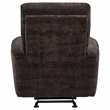 Pemberly Row Transitional Tufted Chenille Glider Recliner in Dark Brown