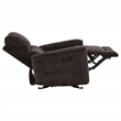 Pemberly Row Transitional Tufted Chenille Glider Recliner in Dark Brown