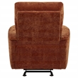 Pemberly Row Transitional Tufted Chenille Glider Recliner in Burnt Orange