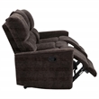 Pemberly Row Upholstered Chenille Reclining Sofa in Dark Brown