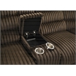 Pemberly Row Upholstered Fabric Reclining Sectional Sofa in Chocolate Brown