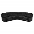 Pemberly Row Upholstered Fabric Reclining Sectional Sofa in Black