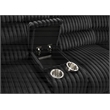 Pemberly Row Upholstered Fabric Reclining Sectional Sofa in Black