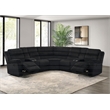 Pemberly Row Upholstered Fabric Reclining Sectional Sofa in Black