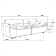 Pemberly Row 2-Piece Upholstered Leather Sofa and Loveseat Set in Orange