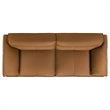 Pemberly Row 2-Piece Upholstered Leather Sofa and Loveseat Set in Orange