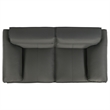 Pemberly Row 2-Piece Upholstered Leather Sofa Set in Graphite Gray