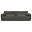 Pemberly Row 2-Piece Upholstered Leather Sofa Set in Graphite Gray