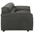 Pemberly Row 2-Piece Upholstered Leather Sofa Set in Graphite Gray