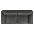 Pemberly Row 2-Piece Upholstered Leather Sofa Set in Graphite Gray