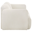 Pemberly Row 2-Piece Contemporary Fabric Round Track Arm Sofa Set in White