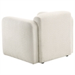 Pemberly Row 3-Piece Contemporary Fabric Round Track Arm Sofa Set in White
