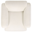Pemberly Row 3-Piece Contemporary Fabric Round Track Arm Sofa Set in White