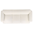 Pemberly Row 3-Piece Contemporary Fabric Round Track Arm Sofa Set in White