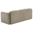 Pemberly Row 2-Piece Contemporary Fabric Round Track Arm Sofa Set in Brown