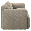 Pemberly Row 2-Piece Contemporary Fabric Round Track Arm Sofa Set in Brown