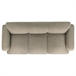 Pemberly Row 2-Piece Contemporary Fabric Round Track Arm Sofa Set in Brown