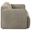 Pemberly Row 2-Piece Contemporary Fabric Round Track Arm Sofa Set in Brown