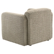 Pemberly Row 3-Piece Contemporary Fabric Round Track Arm Sofa Set in Brown