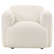 Pemberly Row Upholstered Fabric Track Arm Accent Chair in White