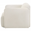 Pemberly Row Upholstered Fabric Track Arm Accent Chair in White