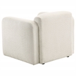Pemberly Row Upholstered Fabric Track Arm Accent Chair in White