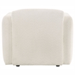 Pemberly Row Upholstered Fabric Track Arm Accent Chair in White