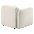 Pemberly Row Upholstered Fabric Track Arm Accent Chair in White