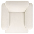 Pemberly Row Upholstered Fabric Track Arm Accent Chair in White
