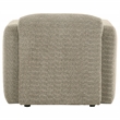 Pemberly Row Upholstered Fabric Track Arm Accent Chair in Brown