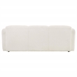 Pemberly Row Contemporary Upholstered Fabric Round Track Arm Sofa in White