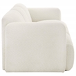Pemberly Row Contemporary Upholstered Fabric Round Track Arm Sofa in White