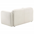 Pemberly Row Upholstered Fabric Round Track Arm Loveseat in White