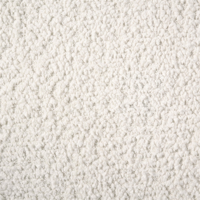 Pemberly Row Upholstered Fabric Round Track Arm Loveseat in White