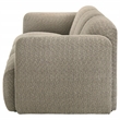 Pemberly Row Contemporary Upholstered Fabric Round Track Arm Sofa in Brown