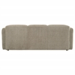Pemberly Row Contemporary Upholstered Fabric Round Track Arm Sofa in Brown
