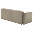 Pemberly Row Contemporary Upholstered Fabric Round Track Arm Sofa in Brown