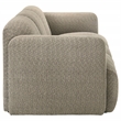Pemberly Row Contemporary Upholstered Fabric Round Track Arm Sofa in Brown