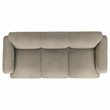 Pemberly Row Contemporary Upholstered Fabric Round Track Arm Sofa in Brown