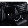 Pemberly Row 2-Piece Faux Leather Dual Power LED Sofa Set in Black