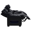 Pemberly Row 2-Piece Faux Leather Dual Power LED Sofa Set in Black